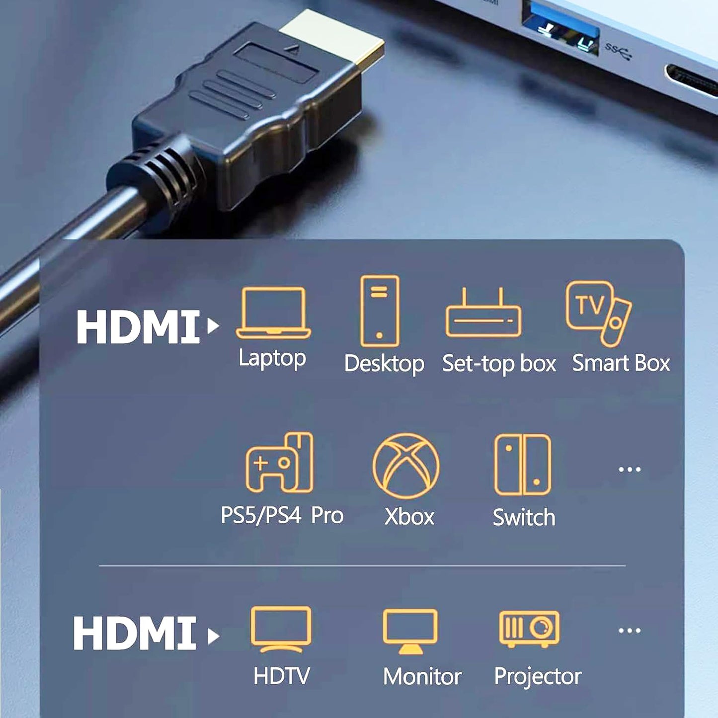 6' 4K HDMI TV Cable